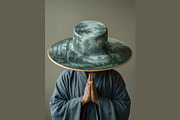 Landscape Painted Hat Portraits, a Decorative Illustration by StockVerse Creative (Thumbnail 2 of 4)