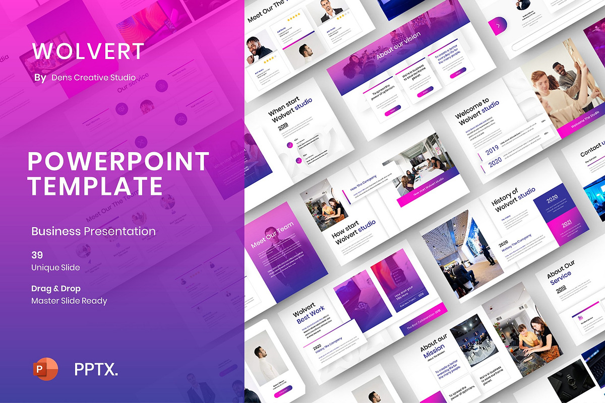 Wolvert – Business PowerPoint, a Presentation Template by Dens Creative Studio (Photo 1 of 6)