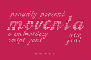 Movento | A Embroidery Script Font