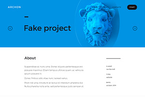 Archon PSD Portfolio Theme