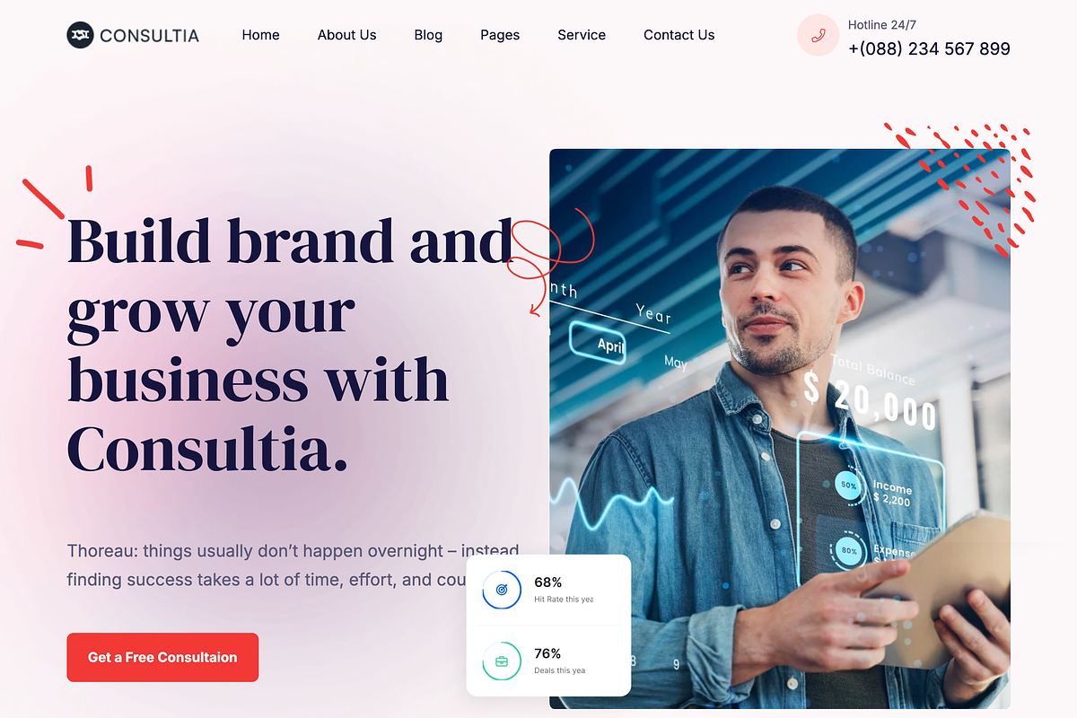 Konsultio Consulting Wordpress Theme, a WordPress Template by UInstrument (Photo 1 of 10)