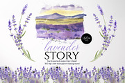Lavender story | Watercolor set, a Texture Illustration by Elena Dorosh (Thumbnail 1 of 12)