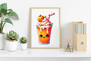 Kawaii Autumn Food Clipart Bundle, an Illustration by Canvas Craft (Thumbnail 7 of 8)