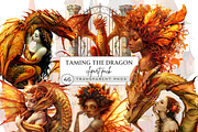 DRAGON FAIRY CLIPART PACK, a Person Illustration by Daring Digies (Thumbnail 1 of 10)