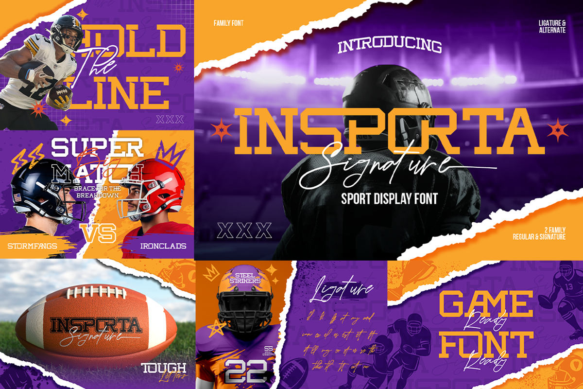Athletic Essential Font Bundle, a Slab Serif Font by Burntilldead (Photo 3 of 6)