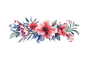 Elegant Watercolor Floral Border Set, an Object Graphic by Designs_River (Thumbnail 4 of 13)