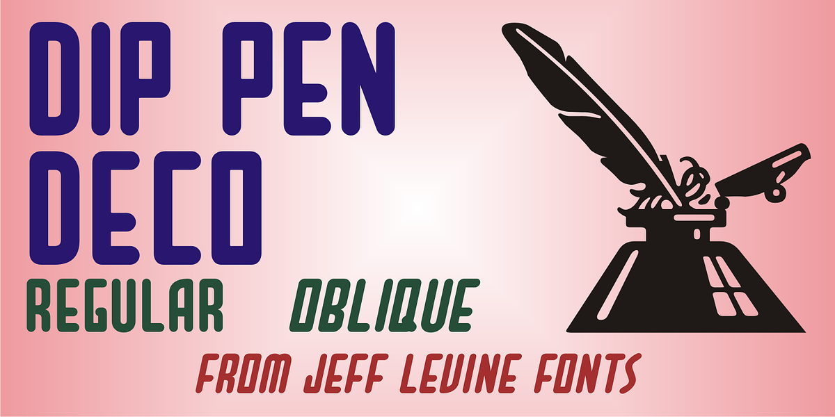 Dip Pen Deco JNL, a Sans Serif Font by Jeff Levine Fonts
