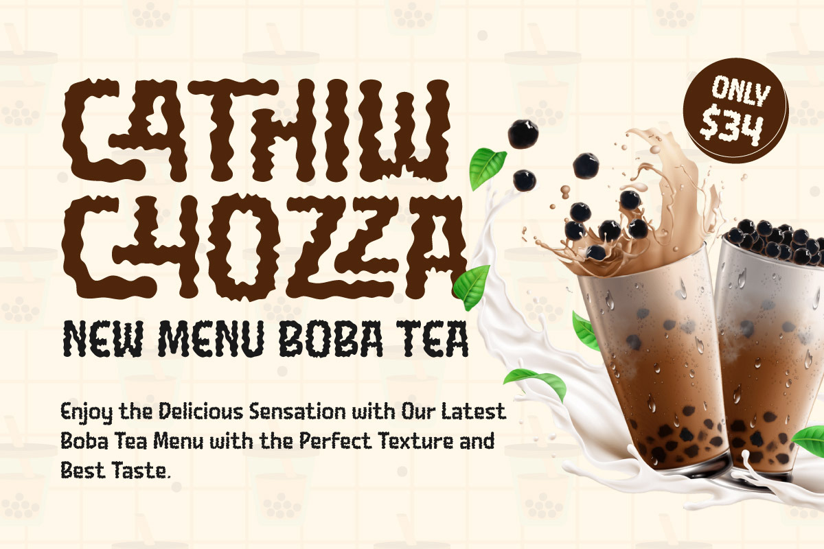 Blacem - Display Bubble Font, a Handwritten Font by trabaskriya (Photo 3 of 9)