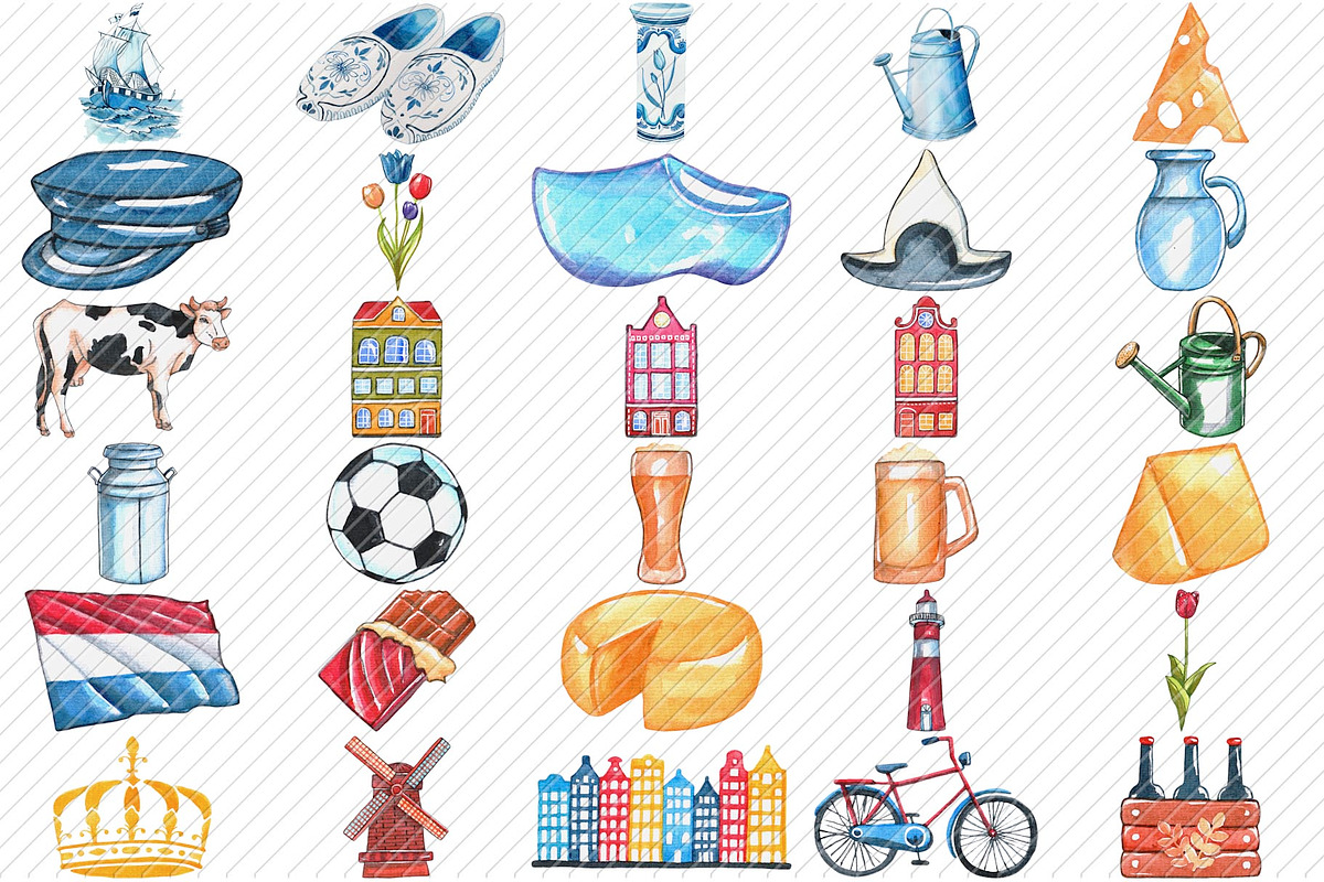 120 HOLLAND Icons PNG Ultra Bundle, an Illustration by LilyBoo Clipart (Photo 5 of 5)
