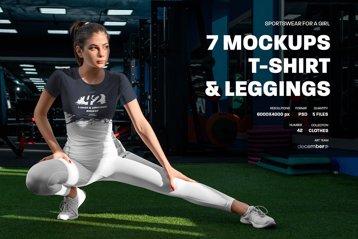 Sports T-Shirts and Leggings Mockups, a Shirt Mockup by Grow Design Craft Studio (Photo 1 of 7)