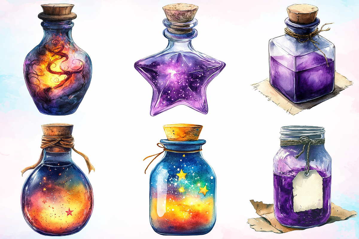 Watercolor Poison Clipart Bundle, an Illustration by Canvas Craft (Photo 4 of 4)