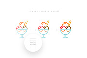 Ice Cream Line Icons, an Outline Icon by blauananas (Thumbnail 3 of 7)