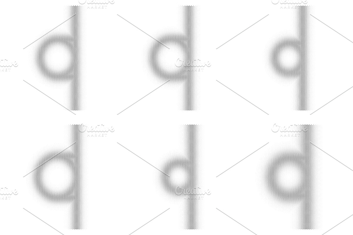 Geometric Halftone Frames, an Object Graphic by sivVector (Photo 2 of 4)