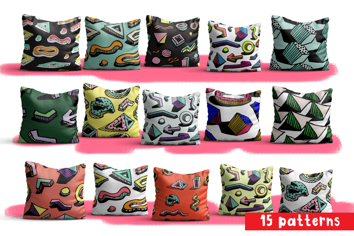 30 Seamless patterns memphis style., a Pattern Graphic by Hurski Anton (Photo 3 of 5)