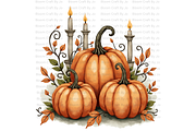Pumpkins with Autumn Vines, a Decorative Illustration by Bloom Craft Creations (Thumbnail 8 of 12)