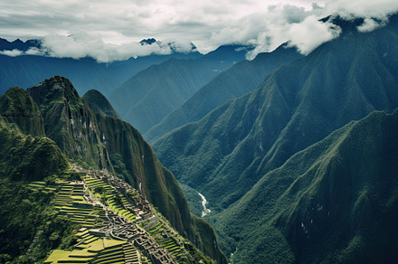 Aerial view of Machu Picchu in Peru,, a Photo by Iftikhar Alam