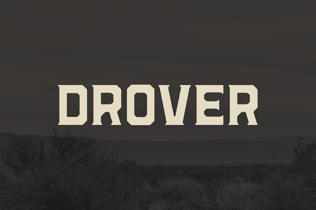 DROVER by Ocotillo Design Studio, a Serif Font by Ocotillo Design Studio (Photo 1 of 7)