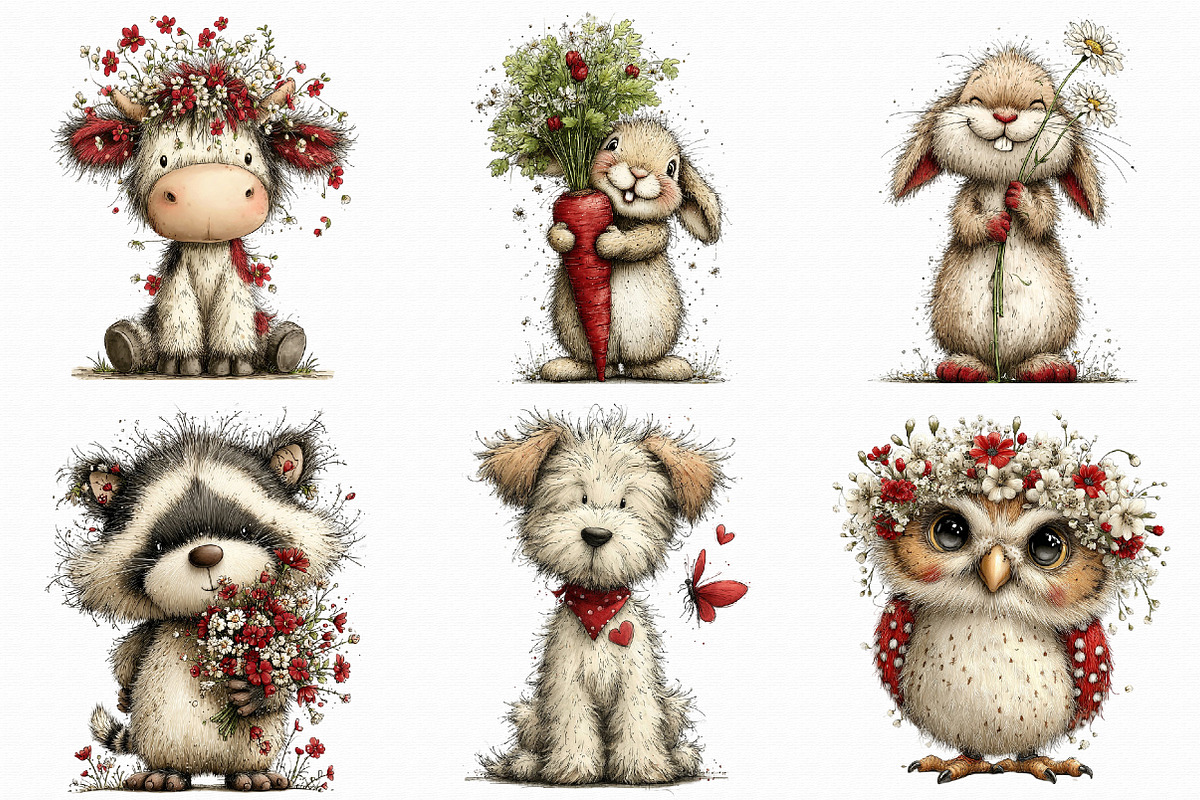 Whimsical Spring Animals Clipart, an Illustration by Libby Wishes (Photo 5 of 7)