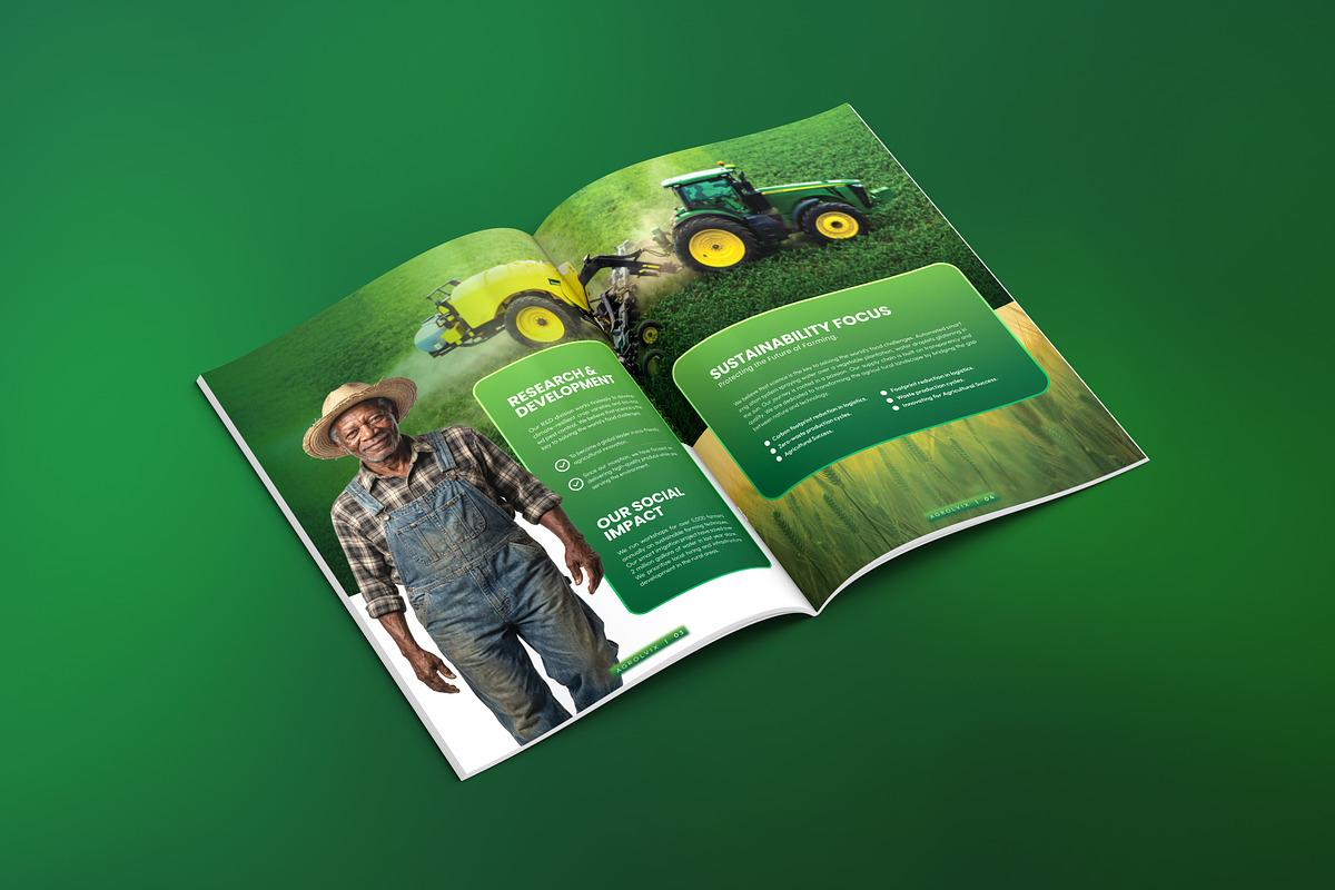 Agriculture and Sustainable Brochure, a Brochure Template by VectStock (Photo 3 of 7)