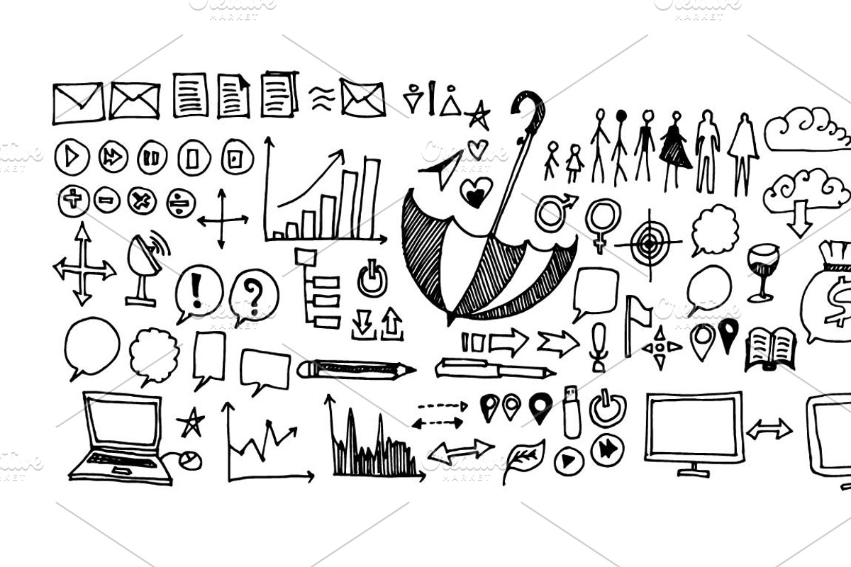 4657 Hand Drawn doodle elements, an Education Illustration by TKDoodle (Photo 21 of 77)