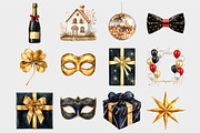 Kids New Year's Eve Clipart, a Seasonal Illustration by Design Market (Thumbnail 4 of 5)