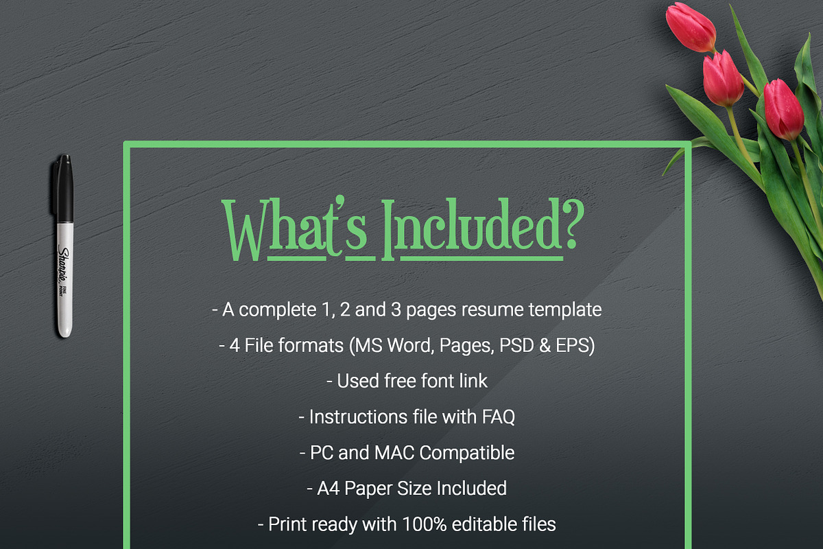 Clean Resume Template MS Word, a Resume Template by ResumeInventor (Photo 7 of 7)