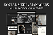 Social Media Manager Canva Website, an App Template by Meraki Templates (Thumbnail 1 of 10)