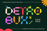 Detrobux - Experimental Folded Font, a Sans Serif Font by Drizy (Thumbnail 1 of 10)