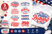 Happy Birthday America SVG Bundle, a Wallpaper Graphic by ashek (Thumbnail 1 of 5)