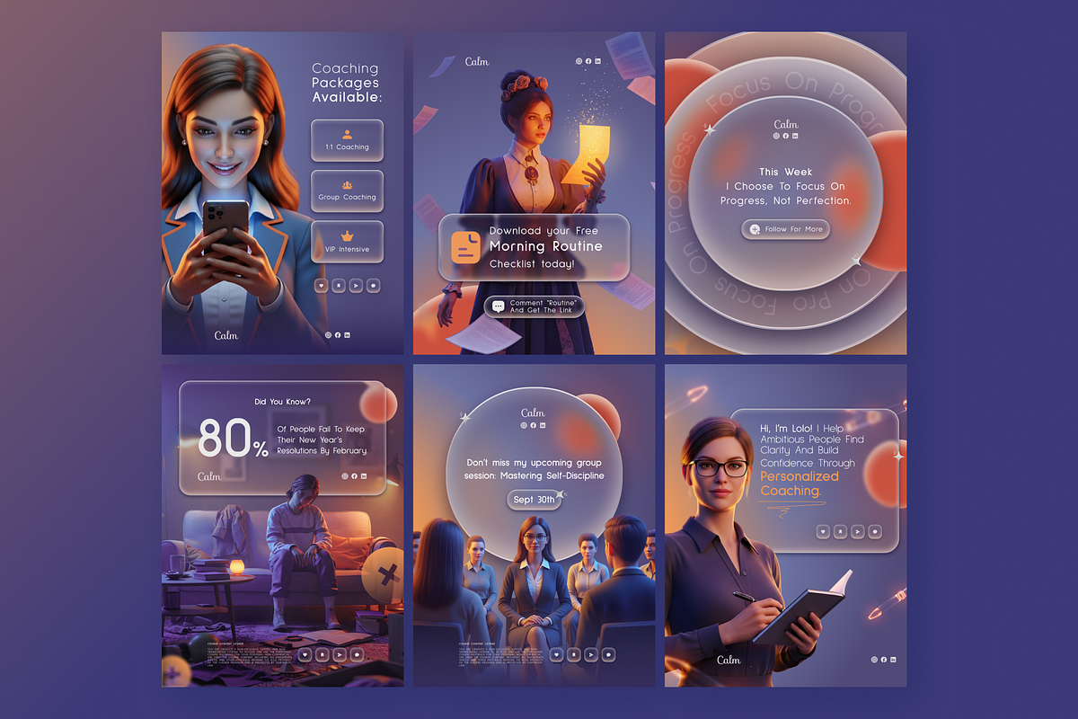 Life Coaching Social Media Templates preview 2