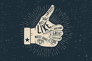 Thumb Up. Vector Illustration.