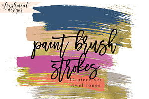 gold foil paint brush strokes