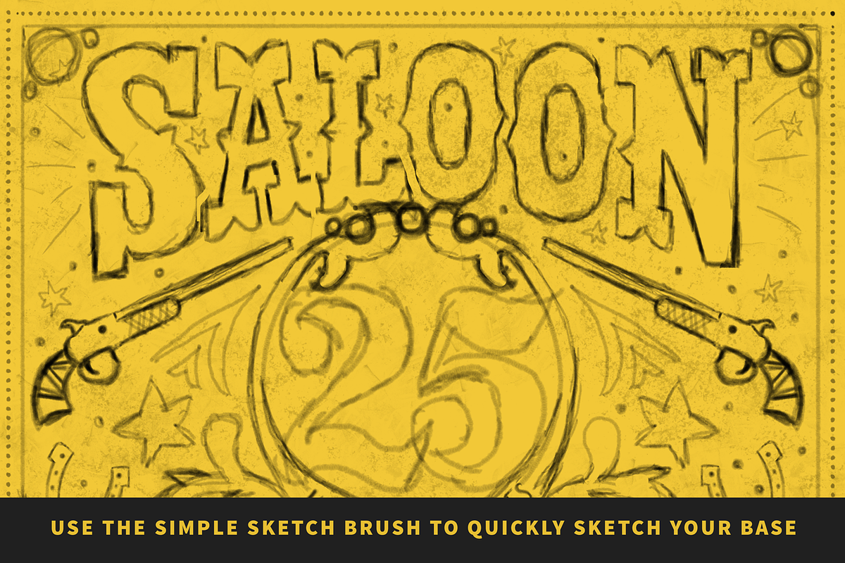 Saloon Photoshop Brush Collection, a Brush Add-On by Hues of Hodges (Photo 5 of 8)