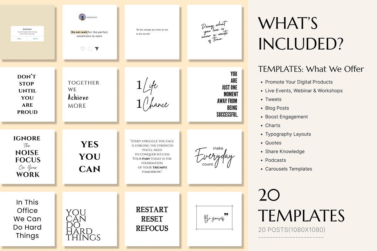 Instagram Inspirational Quotes, a Social Media Template by RB Boutique (Photo 4 of 12)
