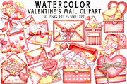 Valentine's Mail Clipart, an Illustration by Libby Wishes (Thumbnail 1 of 7)