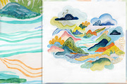 Colorful Cloudy Landscape, a Decorative Illustration by yahu88studio (Thumbnail 2 of 10)