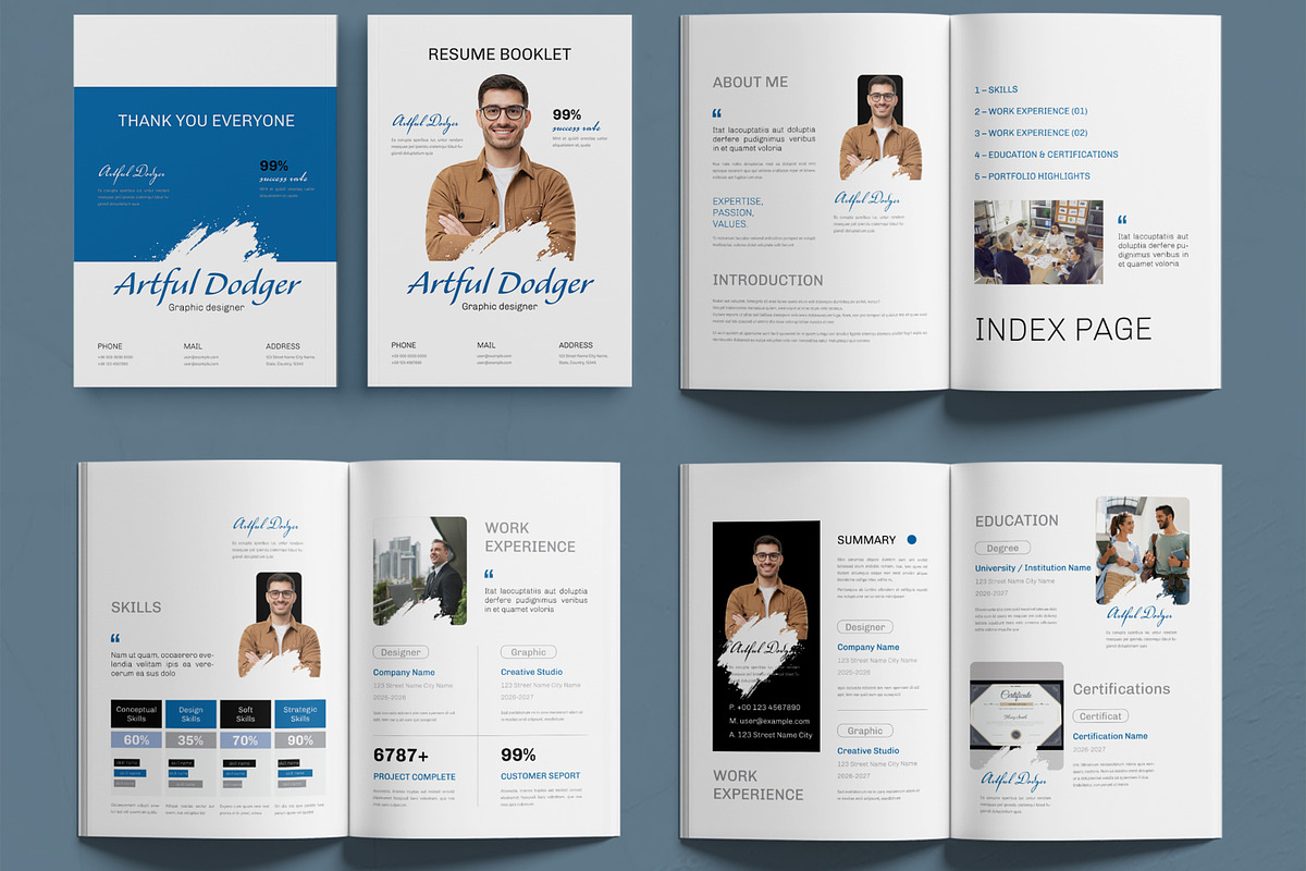 Professional CV Portfolio Layout preview 2
