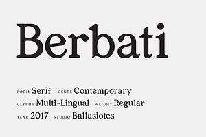 Berbati Regular Serif Font