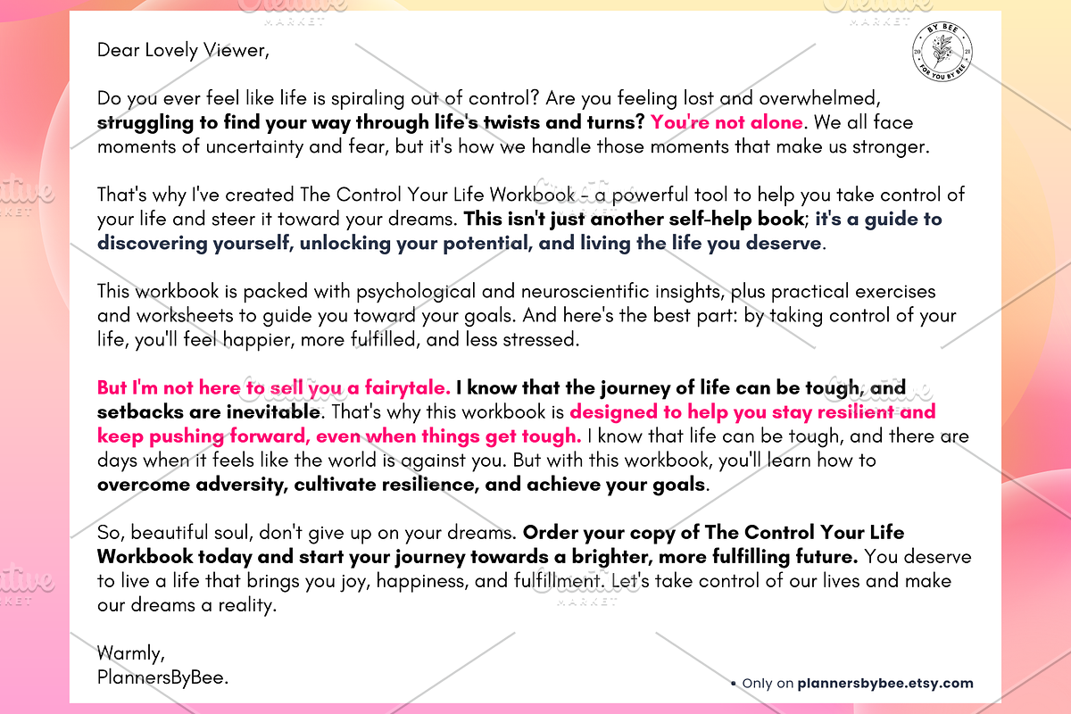 Self Discovery & Self Improvement, a Print Template by PlannersByBee (Photo 4 of 6)