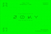 Joky - Light futuristic font, a Font by DanieleFranchi (Thumbnail 1 of 9)