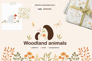 Sweet Woodland Animals And Floral