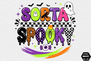 Sorta Spooky Halloween PNG, a Seasonal Illustration by DreamCafeArt