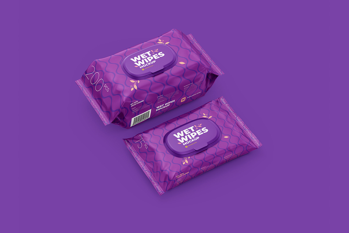 Wet Wipes Mockup, large and small, a Packaging Mockup by easymock (Photo 6 of 10)