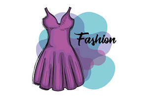 Female Fashion Dress Icon