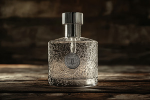 Silver-detailed glass bottle, a Photo by Beautiful things