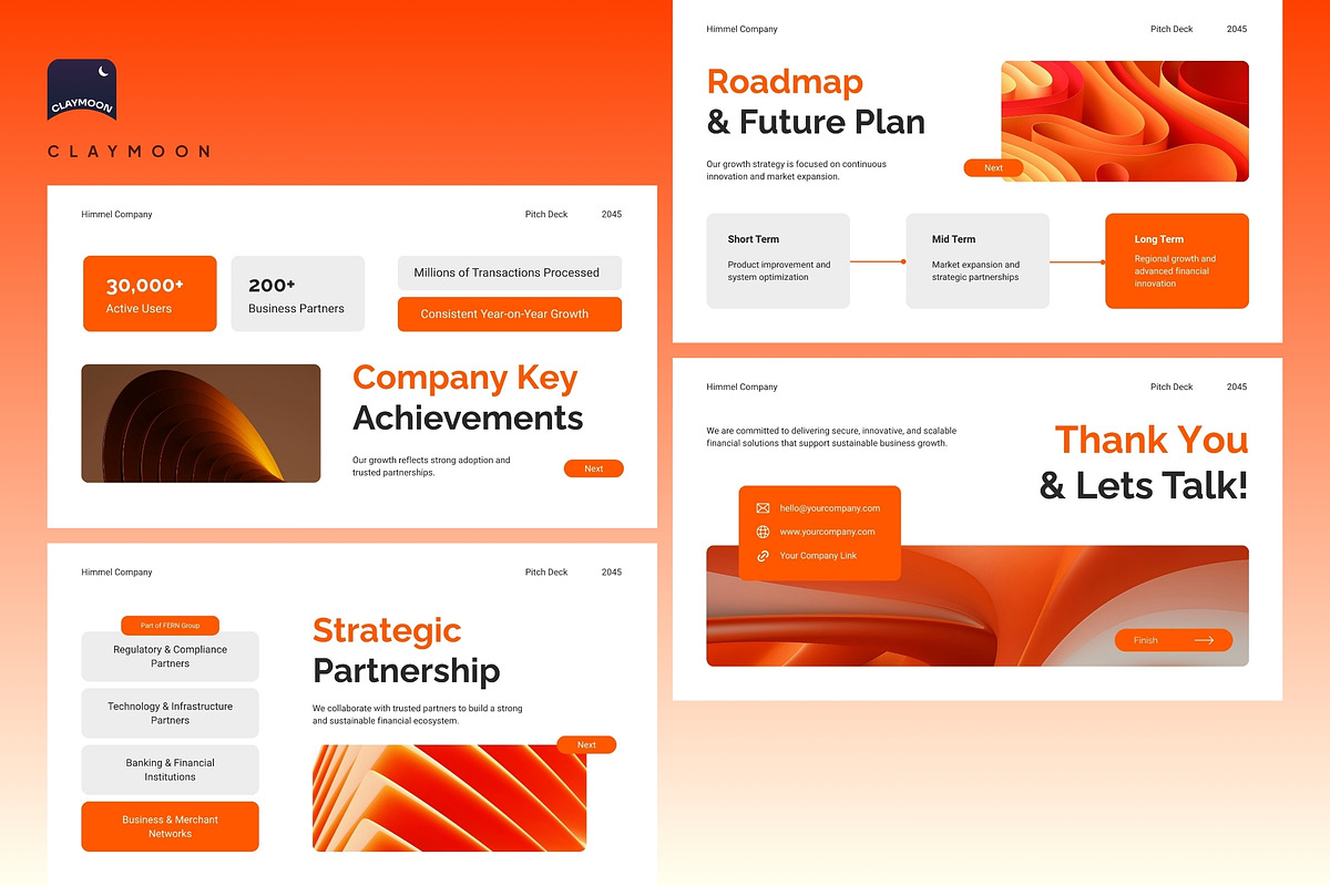 Digital Fintech Pitch Deck, a Presentation Template by Claymoon Lab (Photo 4 of 7)