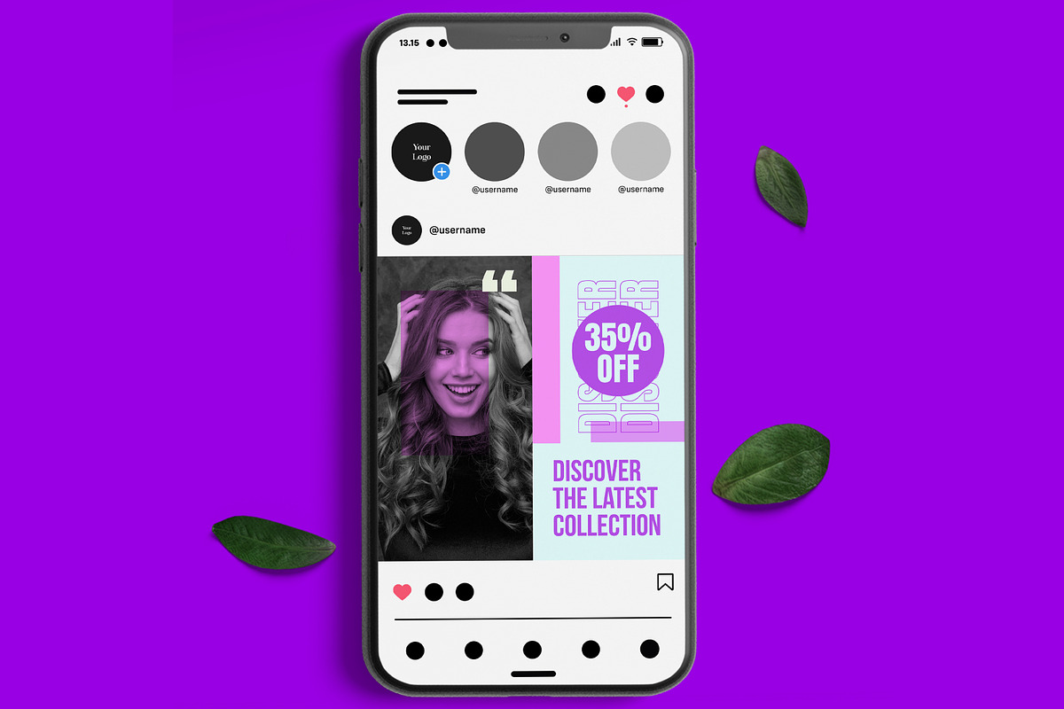 Fashion Social Media Post, an UI Kit Template by ContestDesign (Photo 2 of 4)