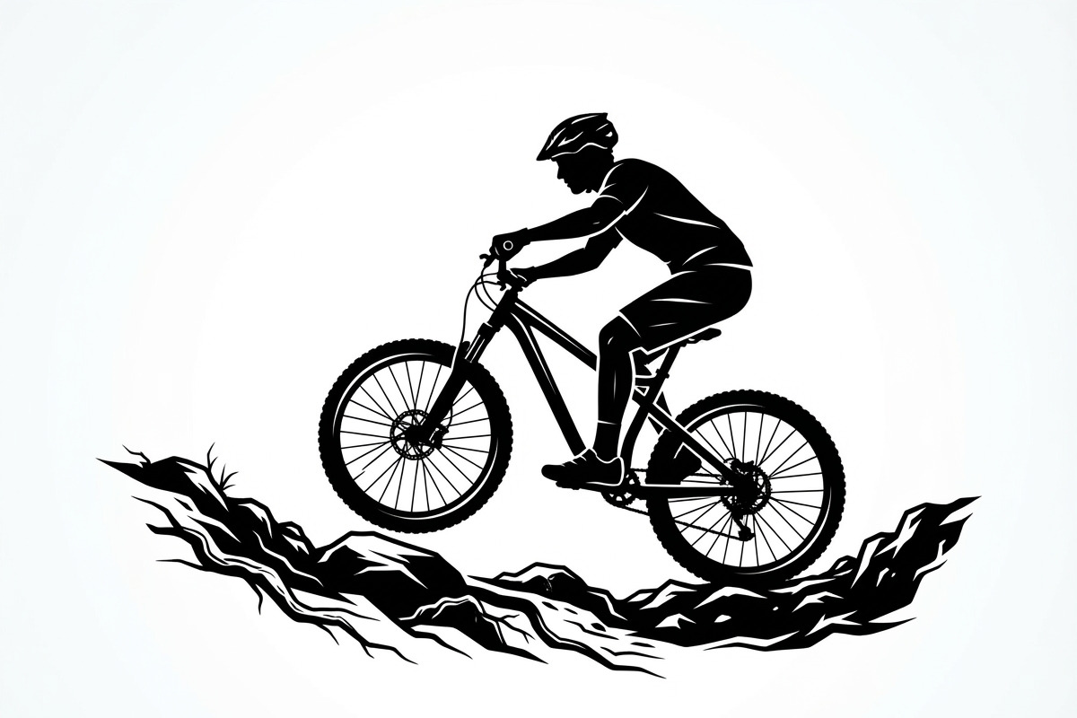 Mountain Biker Silhouette, a Person Illustration by Amazin_art (Photo 26 of 27)