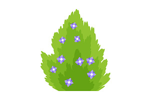 Bush with flowers icon. Cartoon, an Object Illustration by the8monkey