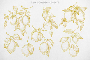 Lemons. Watercolor Collection